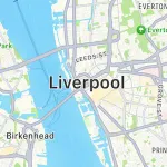 map location of Liverpool, UK
